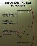 Punch Card Voting Machine Instructions, view 2